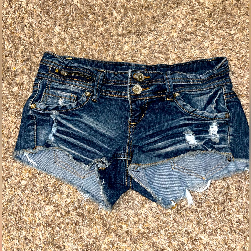 Almost famous dark jean shorts